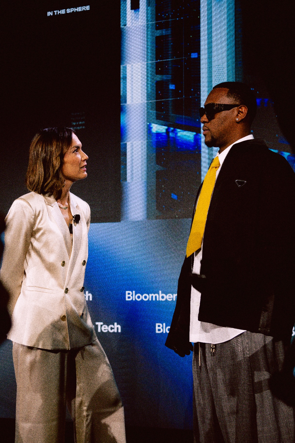 Hit-Boy and Emily Chang in conversation on the Bloomberg Tech 2026 stage